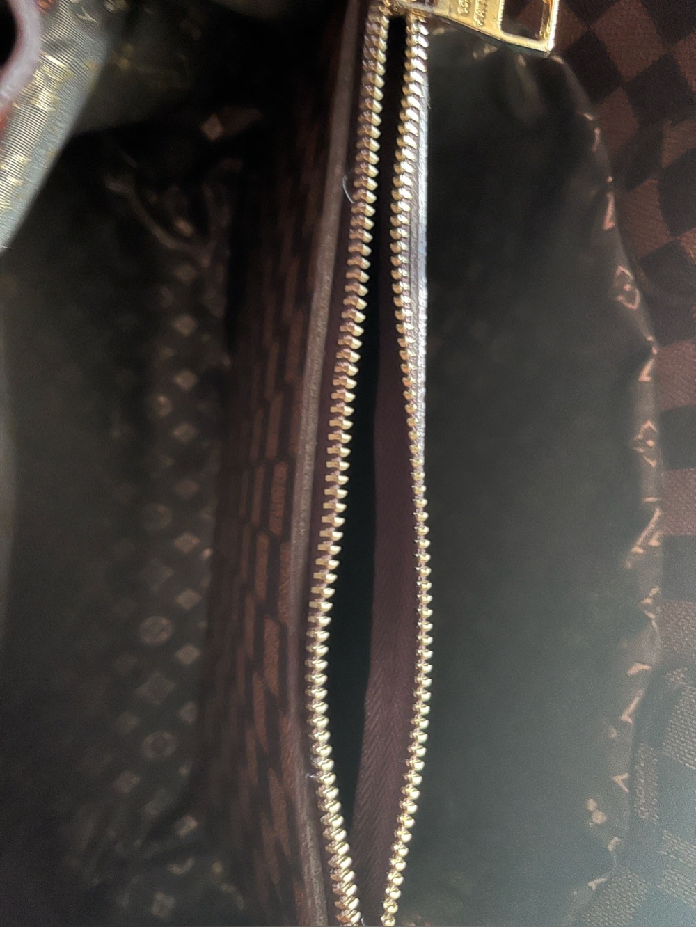Pristine brown checkered Monogram inspired iconic logo handbag  12x8 - Picture 7 of 10